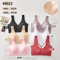9013 # sans couture boucle ouverte détachable tasse Pad grande taille enveloppement poitrine confortable doux pour la peau sans fil grand U dos soutien-gorge