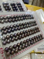 Perles d'eau douce naturelles les moins chères de 5,5 mm à 12 mm, perles en vrac, forme de pièce de monnaie, imitation de perles noires de Tahiti