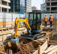 Mini-excavatrice à prix avantageux, durable, 4 tonnes, modèle 2022, capacité de la benne de 0,2 m, en stock, haute performance et bonne qualité