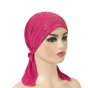 Yomo New arrivals thời trang kim cương bên trong cap hijab Malaysia tudung Dubai hồi giáo phụ nữ thể thao bên trong cap hijab - Product Image 4