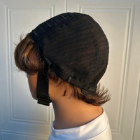 Perruques Pixie Cut en Gros, Cheveux Vietnamiens Bruts, Perruques Courtes Pixie Cut avec Frange, Perruques Blondes en Cheveux Humains, Perruques Sans Colle pour Revendeurs