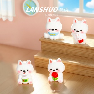 เรซิ่น 3D รูปสุนัข ของตกแต่งรถยนต์ ของตกแต่งโต๊ะทำงาน ของตกแต่ง DIY สำหรับทุกเพศทุกวัย - Product Image 3