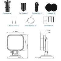 Kit d'éclairage LED magnétique sans fil rechargeable 12V pour tracteur, caravane, camion, bateau