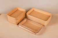 Papier kraft rectangulaire jetable de qualité alimentaire, résistant aux hautes températures, biodégradable, avec revêtement UV, pour usage commercial, personnalisable, pour sushis