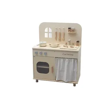 HOYE CRAFTS Best Selling Modern Design Pretend Play Set Wooden Kitchen Furniture Cooking Play Set