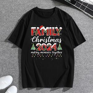 Người Đàn Ông Và Phụ Nữ Của Gia Đình Giáng Sinh T-Shirts Phù Hợp Với Kỳ Nghỉ Tees Ngắn Tay Áo Món Quà Xmas - Product Image 2