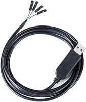 Câble USB A vers Dupont 4 broches pas de 0,1 pouce TTL 3,3V 5V UART personnalisable avec puce FTDI FT232RL pour routeur, téléchargement GPS et débogage