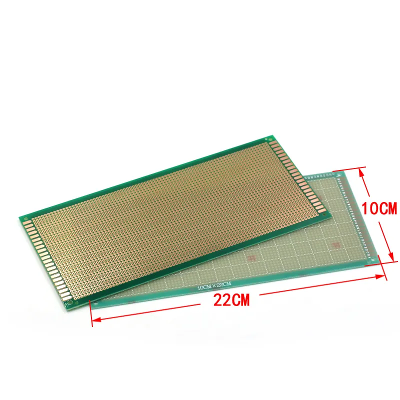 Composants pièces électroniques feuille de PCB en fibre de verre traitement personnalisé des plaques de cuivre espace 2.54mm d'épaisseur 1.6mm Circuit imprimé