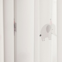 Rideau transparent de lumière de motif imprimé de dessin animé de petit éléphant de style moderne d'approvisionnement d'usine pour la chambre d'enfants