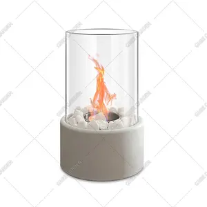 Portable Table top Fireplace Clean Burning Bioethanol Smokeless Fireplace Freestanding Tabletop Fireplace for Patio Parties