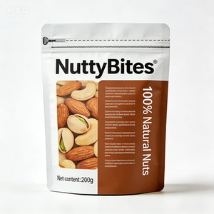 Bolsas de Plástico con Cierre Hermético y Base Cuadrada de Papel de Aluminio Ecológico Personalizadas, Aptas <span class=keywords><strong>para</strong></span> Alimentos, <span class=keywords><strong>para</strong></span> Nueces, Dulces, Pasteles y Sushi - Product Image 3