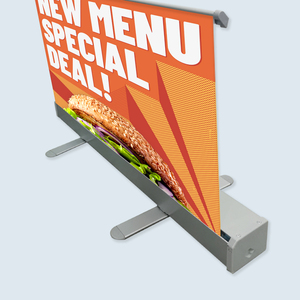 Khung sắt có thể thu vào biểu ngữ đứng kinh doanh chương trình khuyến mãi đặt hàng số <span class=keywords><strong>l</strong></span>ượng <span class=keywords><strong>l</strong></span>ớn di động cuộn <span class=keywords><strong>l</strong></span>ên hiển thị in biểu ngữ đứng - Product Image 4