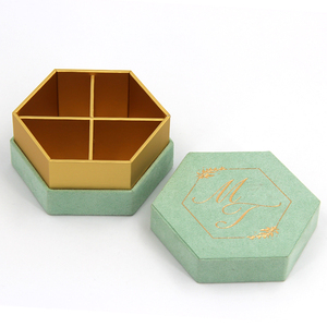 Caja de Regalo de Papel para Dulces de Lujo para Recuerdos de Boda, Caja de Regalo de Boda Hexagonal Personalizada Creativa con Diseño de Mármol - Product Image 4