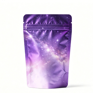 Custom Printed 100% <b>Compostable</b> Kraft Paper Packaging Pouch Biodegradable Zip Lock Flat <b>Bags</b> for Chewing Gum Pizza Milk - Product Image 3