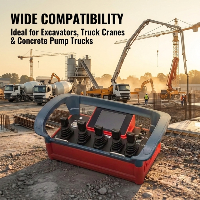 Durable 5 Joystick Industrial Wireless Remote Control 500m Long Range Transmitter for Concrete Pump Truck Modification