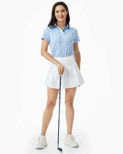 Polos de Golf Premium para Mujer, Cómodos, Sencillos, con Estampado Floral, Duraderos, con Logotipo Personalizado por Sublimación - Product Image 4
