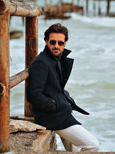 Nuovo Cappotto Lungo Invernale da <span class=keywords><strong>Uomo</strong></span> Taglie Forti, Giacca in Lana Stile Retrò Business da Gentiluomo, di Alta Qualità, Taglia XL, Imbottito a Doppio Petto - Product Image 4