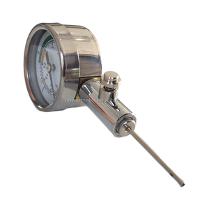 เกจวัดแรงดันลมแบบลูกบอลอัตโนมัติ 1.4 บาร์ 20 ปอนด์ต่อตารางนิ้ว ขนาดเส้นผ่านศูนย์กลาง 1.5 นิ้ว ตัวเกจทำจากสแตนเลส หน้าต่างกระจก ข้อต่อด้านล่างทำจากทองเหลือง - Product Image 3