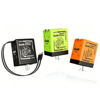 Chargeur rapide tout-en-un GaN 120W OEM, double port A+C, charge rapide PD, 2 câbles extensibles intégrés (Type-C), universel