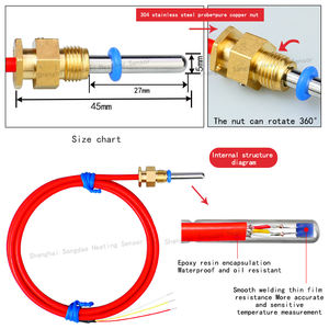 Pengukur energi termal ultrasonik, Probe suhu, meteran pemanas, pengukur energi, pengukur panas, Sensor suhu - Product Image 2