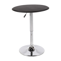 Bonne qualité bien vendu noir simple et créatif levage rond noir commercial utilisé pub meubles bar table