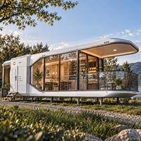 Capsule spatiale de luxe préfabriquée, maison modulaire mobile, mini-maison pour complexe hôtelier, glamping, hôtel, séjour en famille