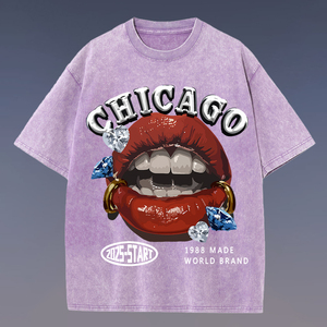 <span class=keywords><strong>T</strong></span>-<span class=keywords><strong>shirt</strong></span> unisexe à manches courtes en tricot oversize, imprimé Hip-Hop rétro euro-américain, pour couples style urbain - Product Image 3