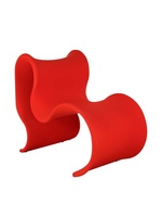 Fauteuil de salon FIOCCO Nordic en fibre de verre de forme irrégulière et courbée, mobilier de maison
