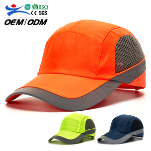 Casquettes de protection de casque de sports de plein air en polyester 100% personnalisé avec bord incurvé Caractéristiques de sécurité de qualité en maille respirante - Product Image 1