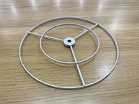 Support de suspension en fil métallique pour abat-jour en or rose avec trous de fixation, support de harpe pour lustre DIY E27 pour table/sol/pendentif