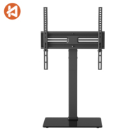 Support TV universel Khcoohoo Kehao 32"-65" en acier laminé à froid, verre trempé, hauteur réglable, support de bureau, capacité de charge de 40 kg