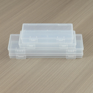Transparent Plastic <b>Storage</b> <b>Box</b> Rectangle Covered Desktop Organizer For Electronics Jewelry Fishing Gear Parts 5Pcs Set - Product Image 3
