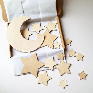 Decoraciones de pared para habitación infantil de estilo nórdico, colgantes de pared con forma de luna y estrella, pegatinas de pared, decoraciones de escena, dormitorio - Product Image 3