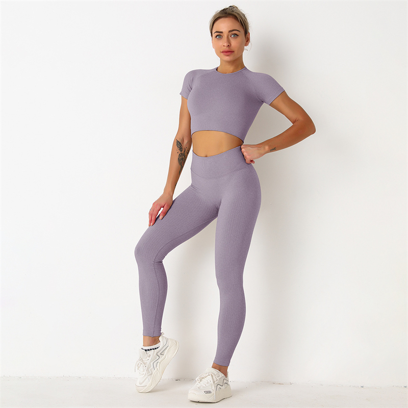9 colors Fashion Modern Breathable Workout Clothing Women Active Wear Yoga Set hygroscopic Hot Sale