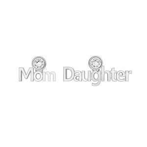 Bijoux Dylam Individuality, cadeaux pour la fête des mères, hypoallergéniques, argent S925 rhodié, boucles d'oreilles à lettres alphabet pour maman et fille - Product Image 1
