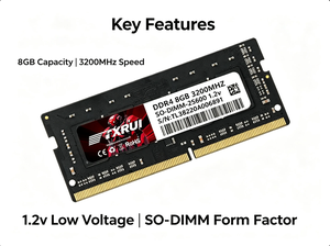 Memoria RAM TXRUI/OEM DDR4 de 8GB a 3200MHz, módulo de memoria SO-DIMM para portátil, certificado CE RoHS, RAM de 1.2v DDR4. - Product Image 2