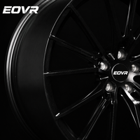 Rines Forjados EVOR Personalizados de 15 18 20 26 Pulgadas 5x120 5x130 6x139.7 5x1143 con Borde Negro para Autos de Pasajeros BMW, Benz, Audi