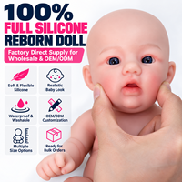 Boneka Bayi Reborn Silikon 100% Ukuran 12-18 Inch, Realistis Seperti Bayi Baru Lahir, Grosir Pabrik OEM ODM ASTM CPC CE