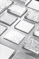 Panneau acrylique moderne à motifs côtelés avec texture vague d'eau pour cloisons élégantes et inserts de porte
