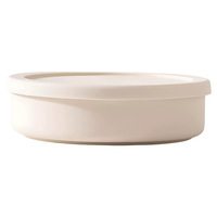 Boîte de congélation ronde empilable en silicone pour portions de viande avec couvercle 11 cm, réutilisable pour la préparation des repas, la cuisine et le réfrigérateur