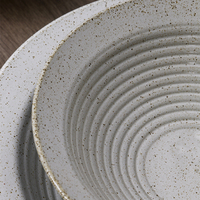 Plat à riz en céramique de style chinois rétro, surface mate, compatible lave-vaisselle et micro-ondes, idéal pour la cuisine japonaise et coréenne