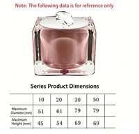 Vente en gros disponible, pots de crème pour le visage de luxe rose 10/20/30/50g, contenants de voyage pour soins de la peau, pots de crème en acrylique rose