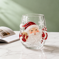 Tasse à thé en verre résistant à la chaleur, fabriquée en usine depuis 41 ans, en verre borosilicate de haute qualité, mug à café, nouveau design arbre de Noël, capacité 300 ml