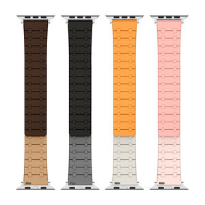 CM dernière conception bande magnétique double couleur bracelet de montre en silicone pour <span class=keywords><strong>Apple</strong></span> <span class=keywords><strong>Watch</strong></span> Series Ultra 8 <span class=keywords><strong>7</strong></span> 6 5 4 3 SE 49 45 44 - Product Image 4