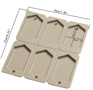 Moule en silicone DIY à 6 cavités (<span class=keywords><strong>cercles</strong></span>/carrés/diamants) pour pendentifs, savons créatifs d'aromathérapie, gâteaux et décorations de chocolat - Product Image 4