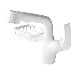 Robinet mitigeur de lavabo de salle de bains multifonctionnel KB TEK best seller classique blanc et chrome