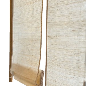 Pure Ramie Roller Blind Beige Japanese Style Handmade Natural Light Filtering Wabi Sabi Design Customizable Size - Product Image 2