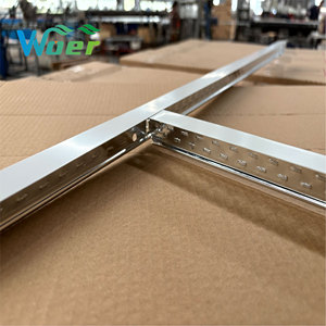 Composants <span class=keywords><strong>de</strong></span> cadre <span class=keywords><strong>de</strong></span> plafond suspendu en acier galvanisé léger et moderne, profilés en T et traverses transversales, 3600 mm, vente en ligne, directement <span class=keywords><strong>de</strong></span> l'usine - Product Image 2