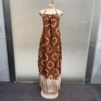 Robe moulante décontractée et élégante en polyester, dernière collection, imprimé ethnique africain, sexy et tendance, à bretelles, pour la saison printanière
