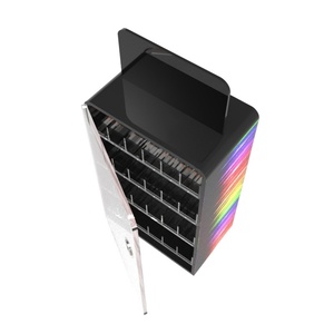 Modern Manufacturer Custom Premium Acrylic Anti-Rust <b>Floating</b> Shelf Smoke Tobacco Display Stand with LED Strips Available - Product Image 4